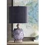 Harp and Finial Richmond Smoked Gray Glass Table Lamp
