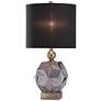 Harp and Finial Richmond Smoked Gray Glass Table Lamp