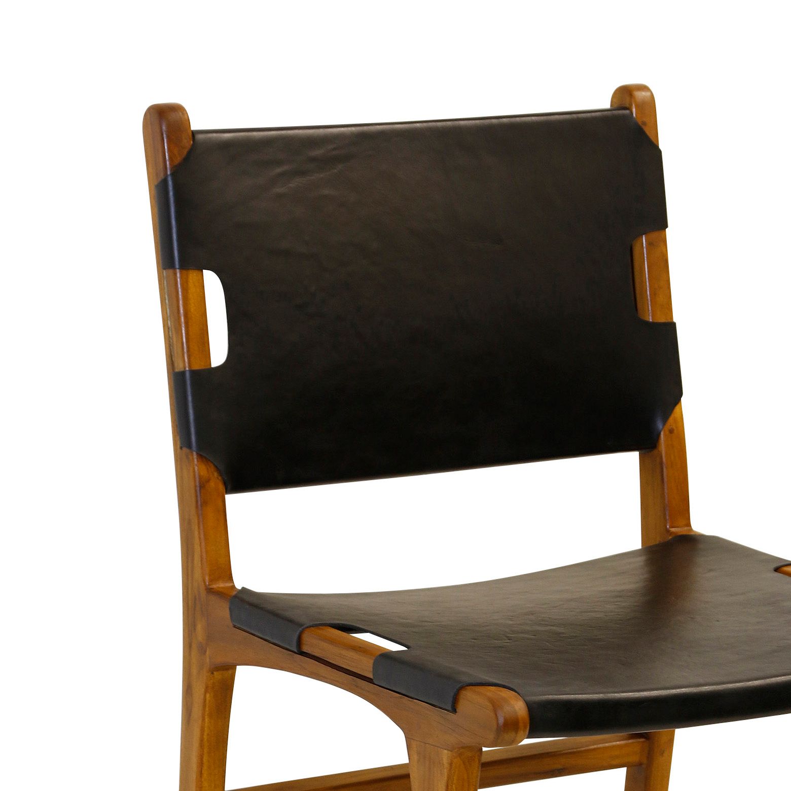 Image 2 Harp & Finial 33.5" High Black Natural Dining Chair more views