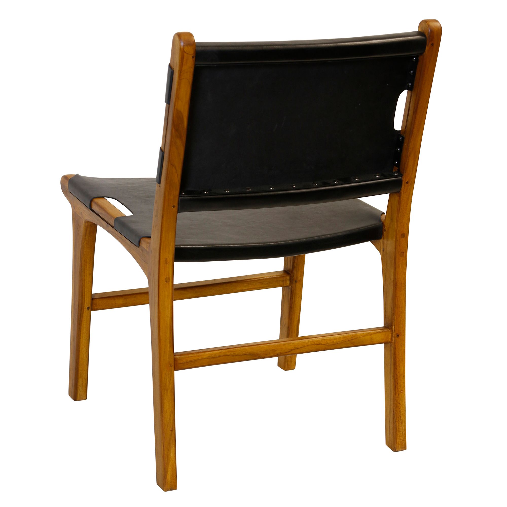 Image 3 Harp & Finial 33.5" High Black Natural Dining Chair more views