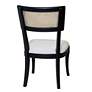 2_Harp & Finial 36" High Natural Rattan Cream Black Dining Chair more views