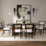 3_Harp & Finial 36" High Natural Rattan Cream Black Dining Chair more views