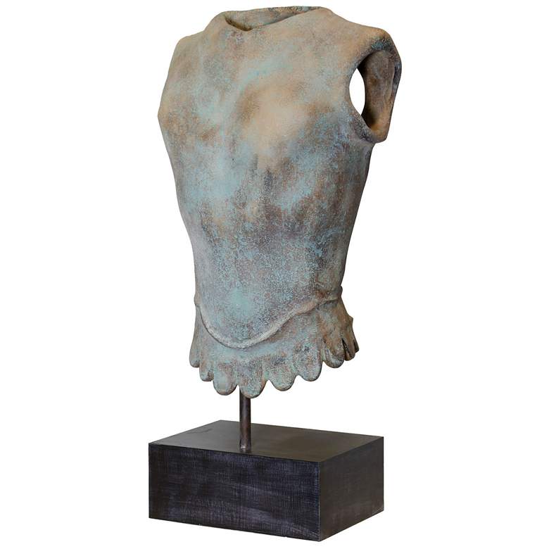 Image 1 Harp & Finial Brutus Bust Concrete Finish on Resin with Iron Base