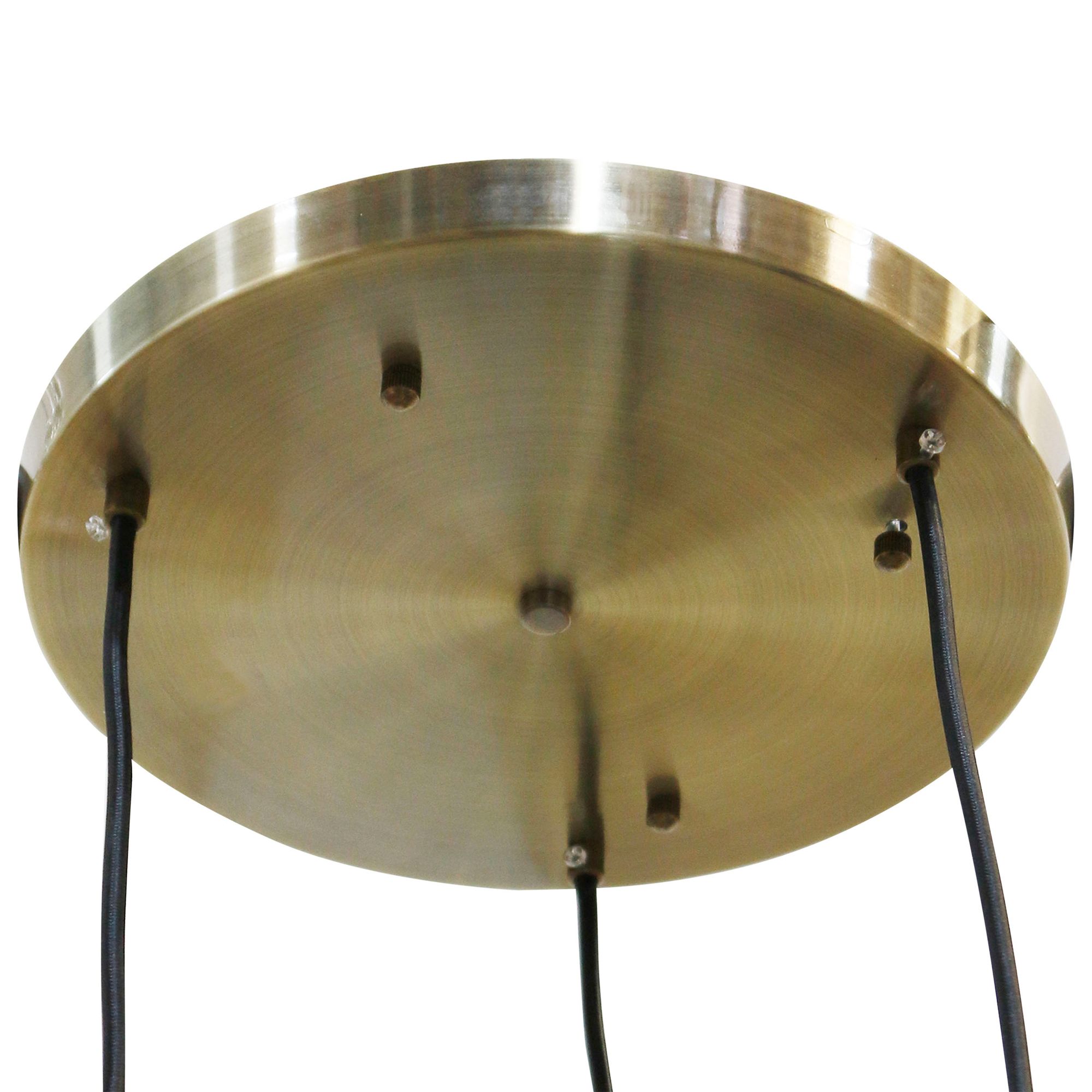 Image 3 Harp & Finial Channing 12"W Antique Brass Pendant w/ Silver Mercury Shade more views