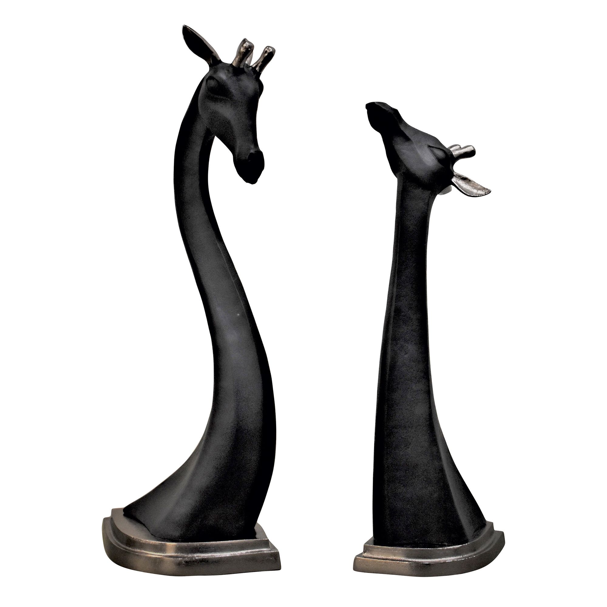 Image 2 Harp & Finial Giraffe Statue Black Antique Nickel Large more views