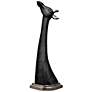 1_Harp & Finial Giraffe Statue Black Antique Nickel Small
