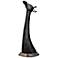 Harp & Finial Giraffe Statue Black Antique Nickel Small