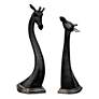 2_Harp & Finial Giraffe Statue Black Antique Nickel Small more views