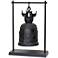 Harp & Finial Gola Antique Bell Matte Verdigris Matte Black