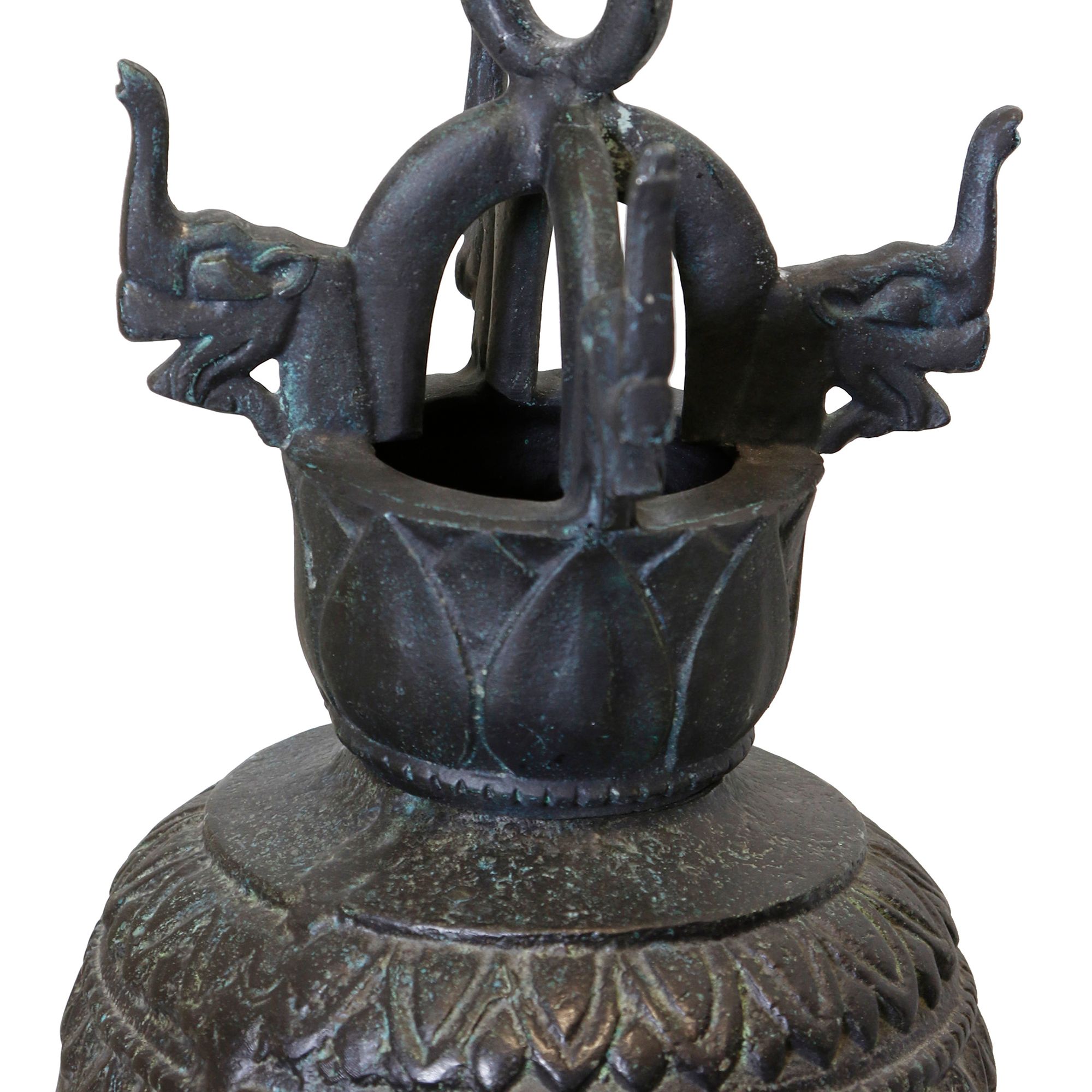 Image 2 Harp & Finial Gola Antique Bell Matte Verdigris Matte Black more views