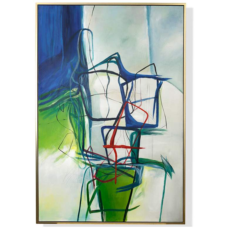 Image 1 Harp & Finial Manantial Framed Art- Small Hand Painted Abstract
