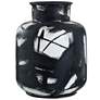 Harp & Finial Tip Vase Black/White Finish on Ceramic