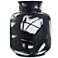 Harp & Finial Tip Vase Black/White Finish on Ceramic
