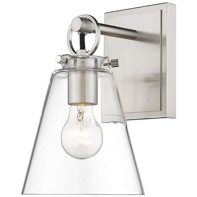 Image 2 Harper 10 1/2" High Brushed Nickel Wall Sconce