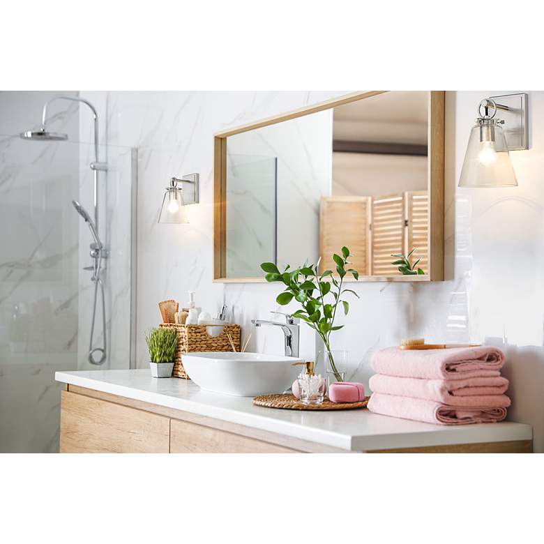 Image 3 Harper 10 1/2" High Brushed Nickel Wall Sconce more views
