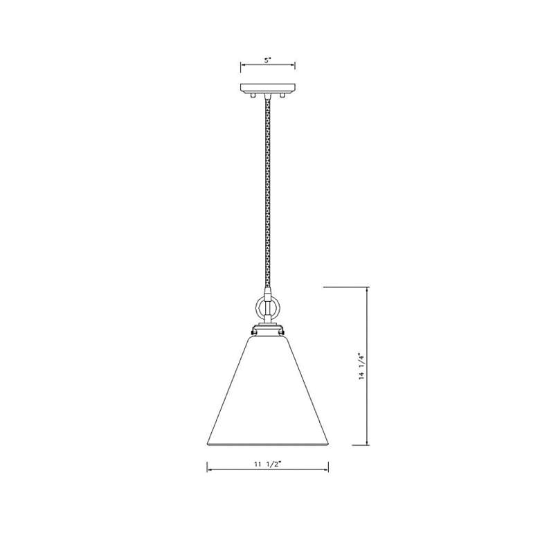 Image 6 Harper 11 1/2" Wide Brushed Nickel Cone Mini Pendant more views
