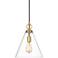 Harper 11 1/2" Wide Rubbed Brass Mini Pendant
