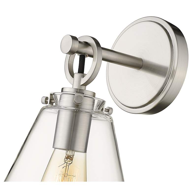 Image 4 Harper 12 1/4" High Brushed Nickel Wall Sconce more views