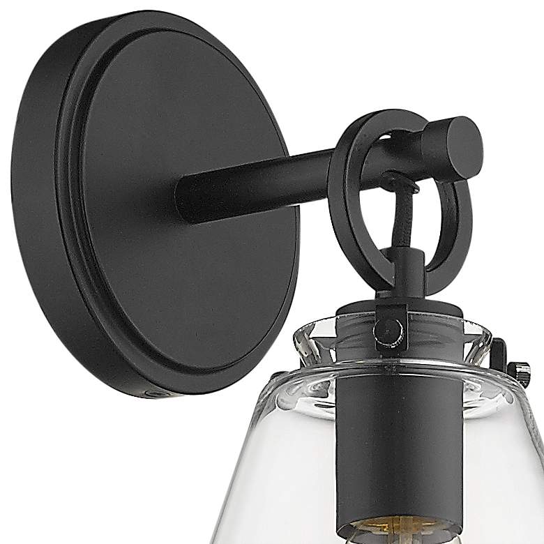 Image 4 Harper 12 1/4 inch High Matte Black Wall Sconce more views