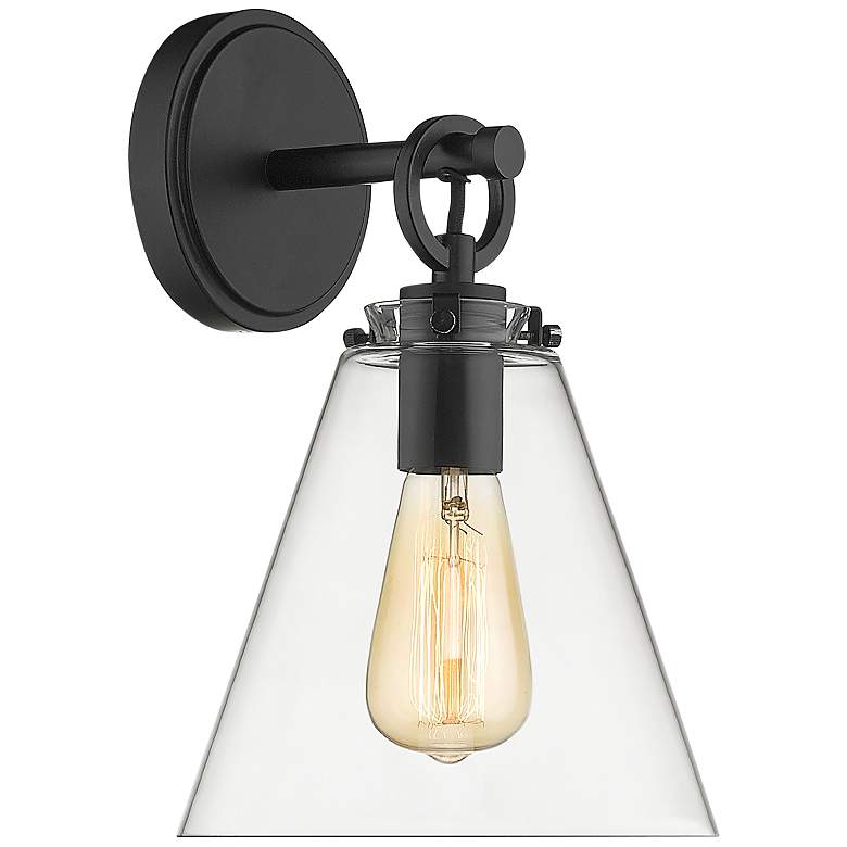 Image 5 Harper 12 1/4" High Matte Black Wall Sconce more views