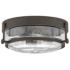 Harper 15.8" Wide Bronze and Seeded Glass Ceiling Light by Hinkley