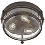 3_Harper 15.8" Wide Bronze and Seeded Glass Ceiling Light by Hinkley more views