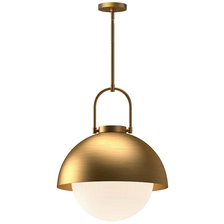 Image 1 Harper 15 3/4" Wide Aged Gold Pendant Light
