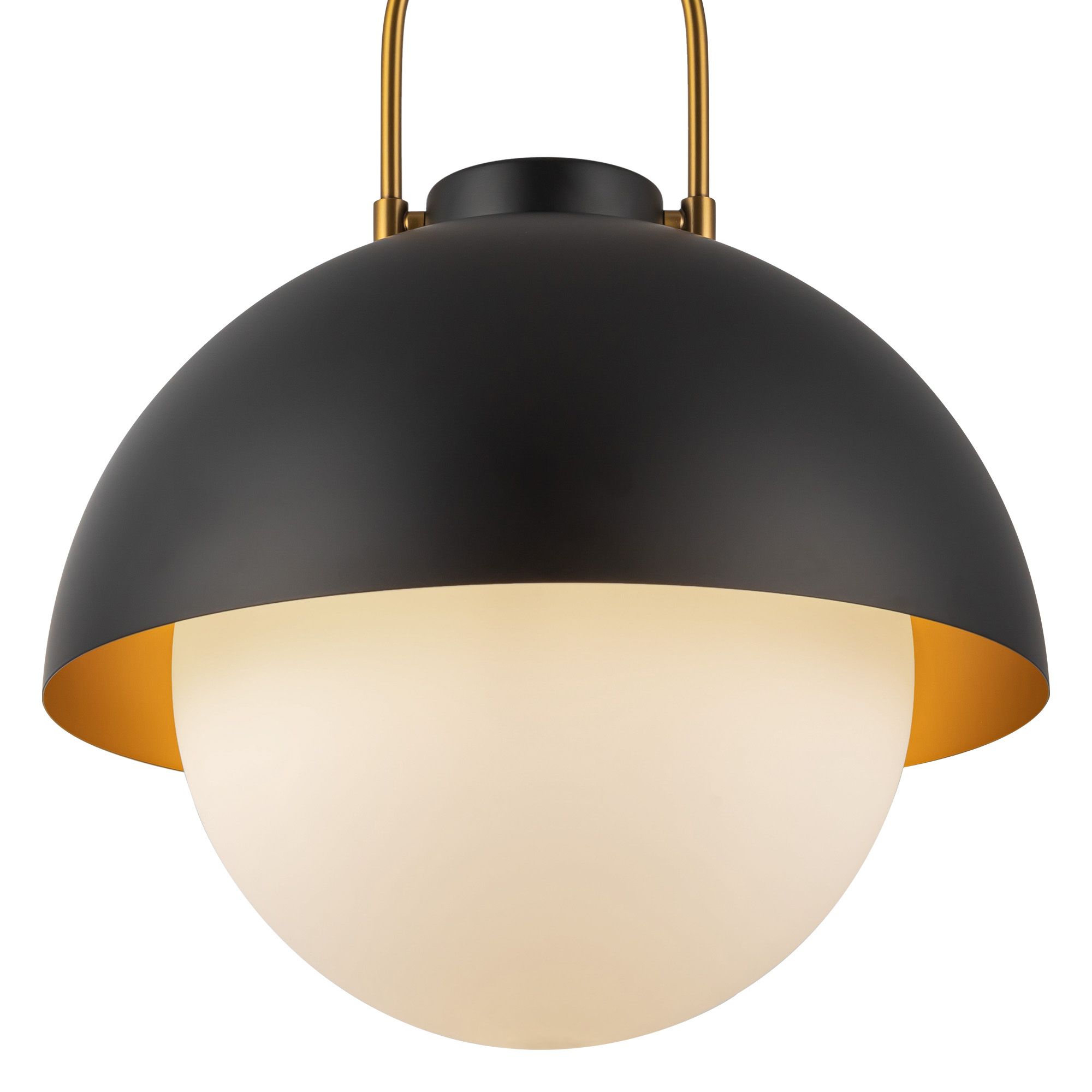 Image 4 Harper 15 3/4" Wide Aged Gold with Matte Black Pendant Light more views