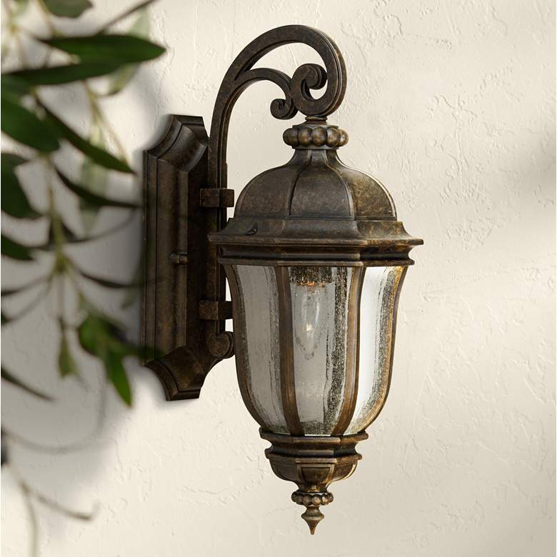 Image 1 Harper 18" High Peruvian Bronze Traditional Outdoor Wall Light