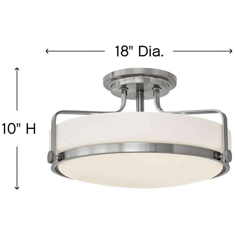 Image 3 Harper 18"W Nickel 100W Ceiling Light by Hinkley Lighting more views