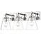 Harper 23" Wide Chrome Steel 3-Light Vanity Bath Light