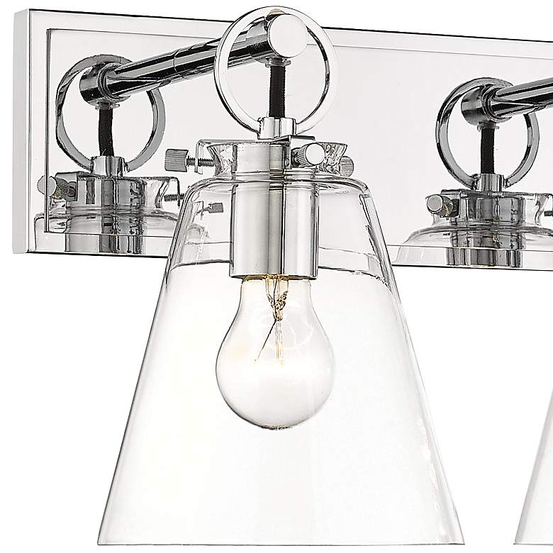 Image 4 Harper 23" Wide Chrome Steel 3-Light Vanity Bath Light more views