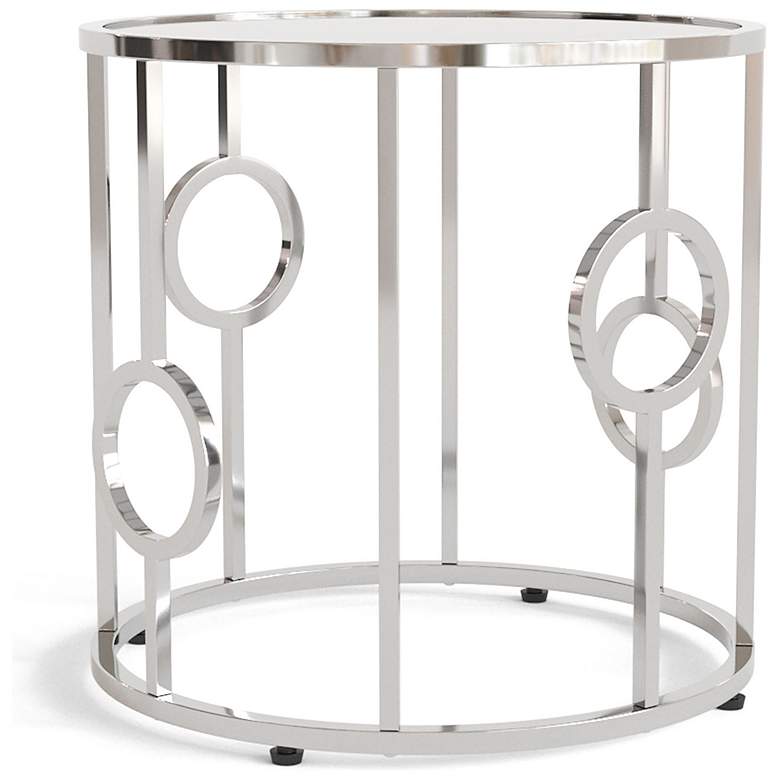 Image 5 Harper 23" Wide Chrome Steel Round End Table more views