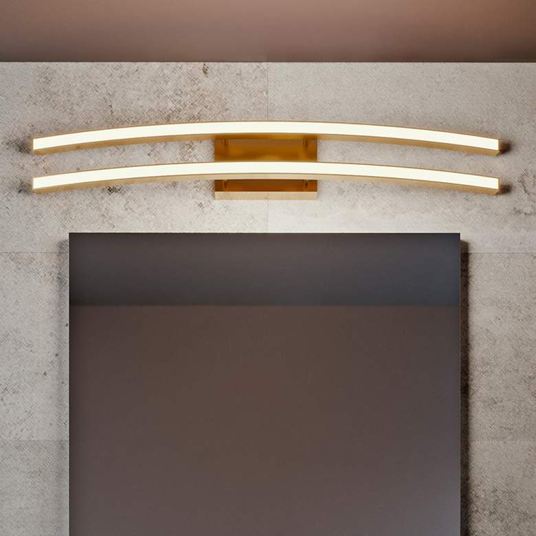 Image 1 Harper 25" LED Vanity - Satin Brass Finish
