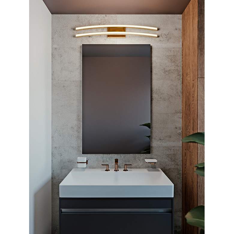 Image 4 Harper 25" LED Vanity - Satin Brass Finish more views