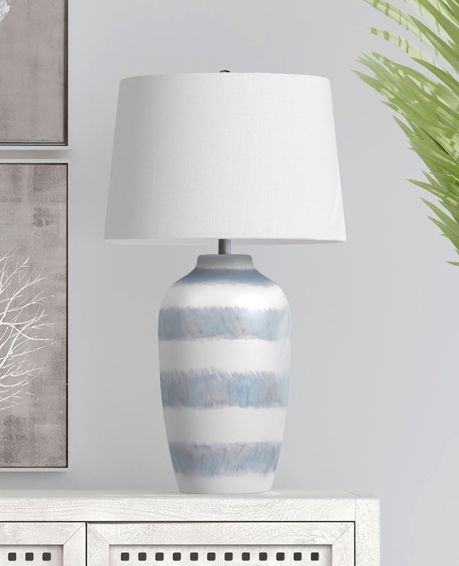 Image 5 Harper 28" High Cream And Blue Table Lamp more views