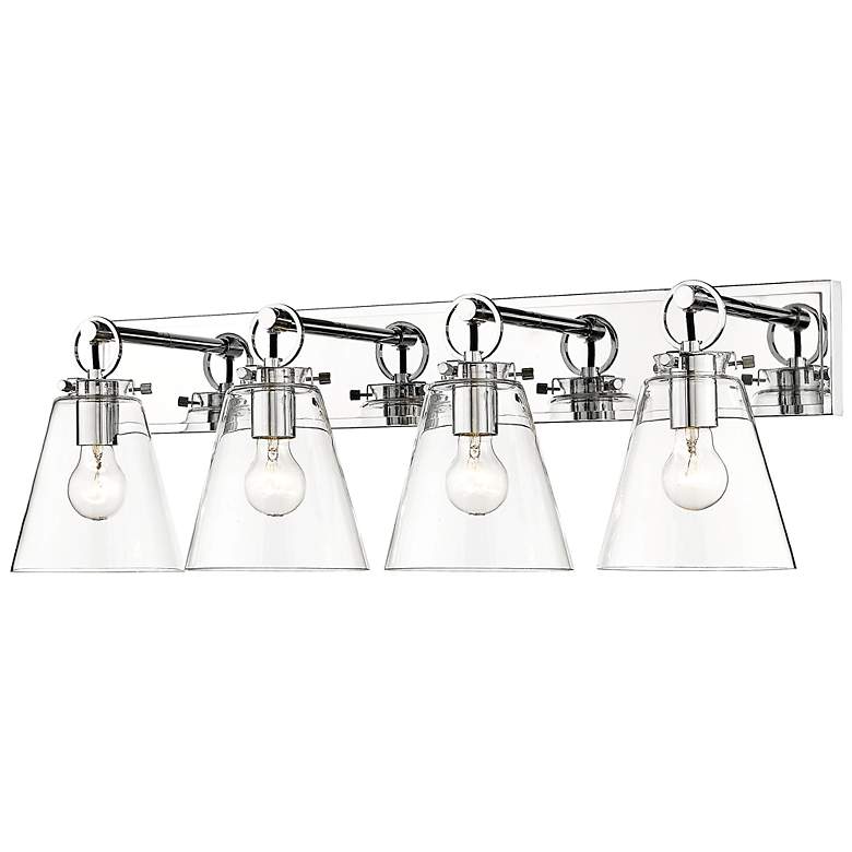 Image 2 Harper 31 1/4" Wide Chrome 4-Light Vanity Bath Light