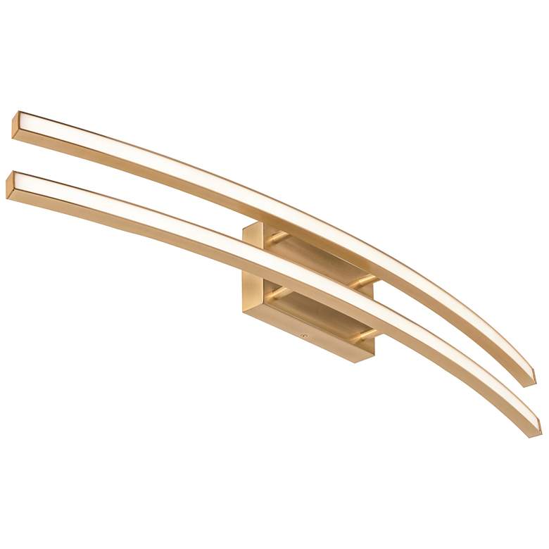 Image 2 Harper 36" LED Vanity - Satin Brass Finish
