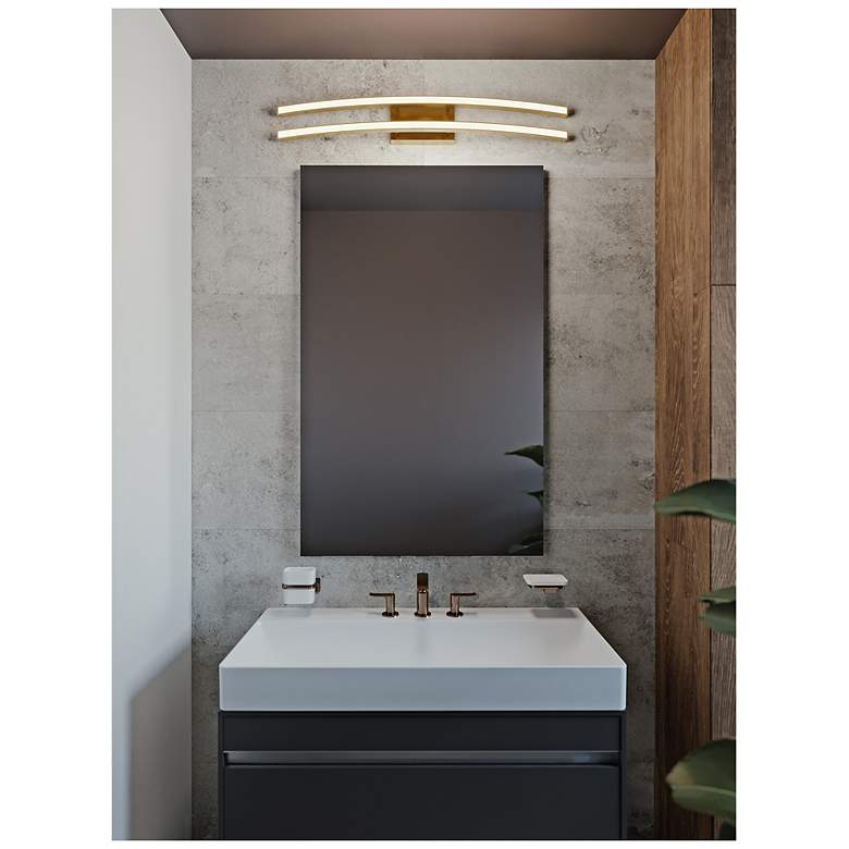 Image 5 Harper 36" LED Vanity - Satin Brass Finish more views
