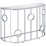 2_Harper 42 1/4" Wide Chrome Haft-Circle Console Table