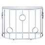 3_Harper 42 1/4" Wide Chrome Haft-Circle Console Table more views