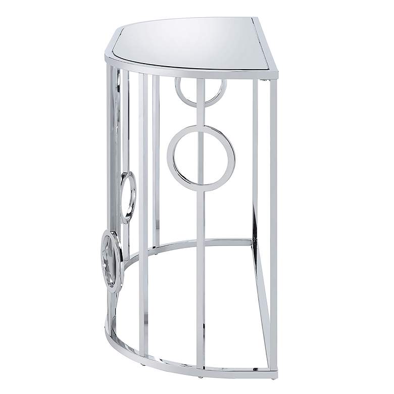 Image 4 Harper 42 1/4" Wide Chrome Haft-Circle Console Table more views