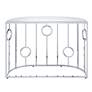 5_Harper 42 1/4" Wide Chrome Haft-Circle Console Table more views