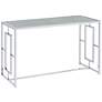 2_Harper 48"W Chrome Plating Console Table with Waterfall Top