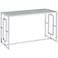 Harper 48"W Chrome Plating Console Table with Waterfall Top