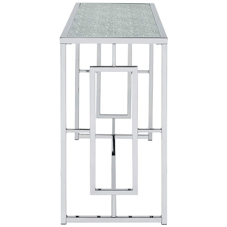Image 3 Harper 48"W Chrome Plating Console Table with Waterfall Top more views