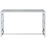 4_Harper 48"W Chrome Plating Console Table with Waterfall Top more views