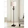 1_Harper 61" High Traditional Antique Gold Leaf Textured Urn Floor Lamp