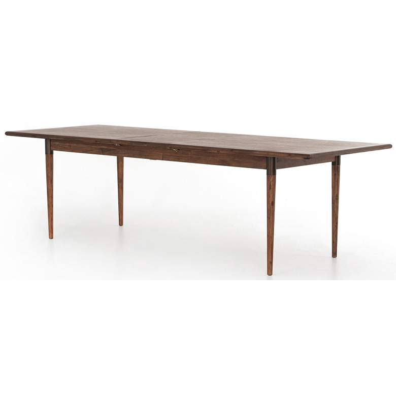 Image 2 Harper 84" Wide Toasted Walnut Wood Extension Dining Table more views