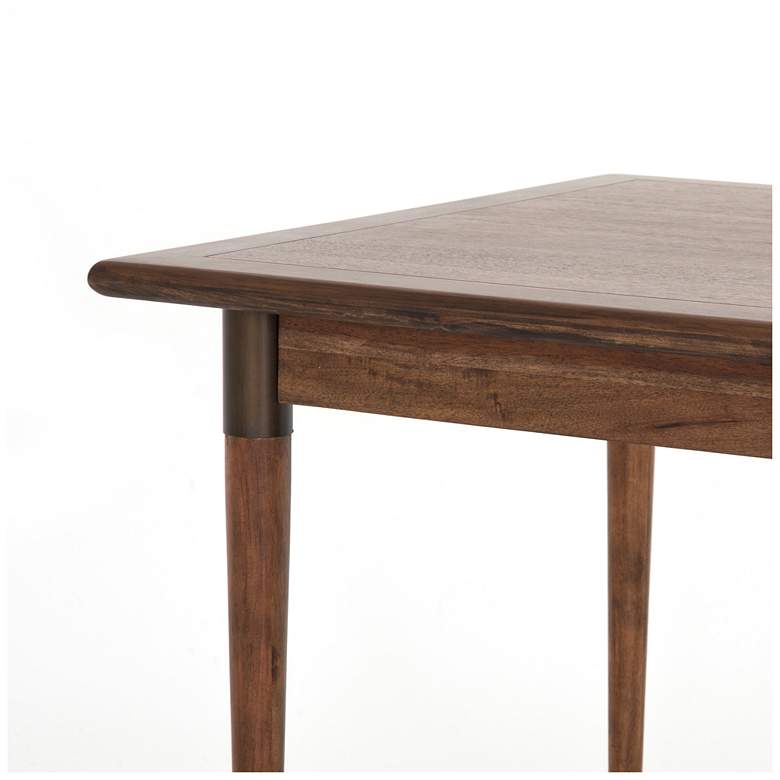 Image 4 Harper 84" Wide Toasted Walnut Wood Extension Dining Table more views